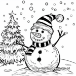 Winter Snowman Among Us Coloring Pages 1