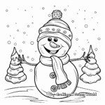 Winter Snowman Among Us Coloring Pages 3