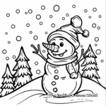 Winter Snowman Among Us Coloring Pages 4