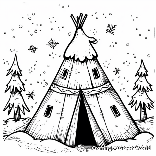 Tee Pee Coloring Pages Free & Printable!