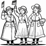 Women's Suffrage Movement Coloring Pages 2