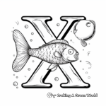Xaviour the X-Ray Fish – Letter X Coloring Page 1