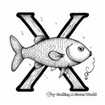Xaviour the X-Ray Fish – Letter X Coloring Page 3