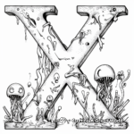 Xenic Creature - Fantasy Letter X Coloring Pages 2