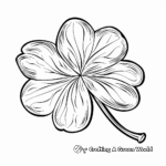 11. Four-Leaf Clover Good Luck Coloring Pages 1