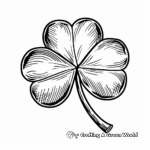 11. Four-Leaf Clover Good Luck Coloring Pages 2