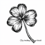 11. Four-Leaf Clover Good Luck Coloring Pages 4