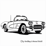 1950s Vintage Corvette Coloring Pages 2