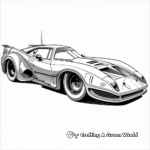 1989 Batmobile Movie Version Coloring Pages 3