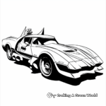 1989 Batmobile Movie Version Coloring Pages 4