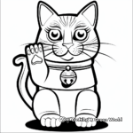3. Fortune Cat Maneki-neko Good Luck Coloring Pages 2