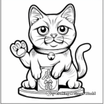 3. Fortune Cat Maneki-neko Good Luck Coloring Pages 3