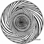 3D Illusion Geometric Mandala Coloring Pages 2