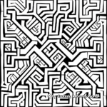 3D Maze Coloring Pages for Advanced Coloring 2