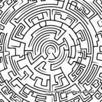 3D Maze Coloring Pages for Advanced Coloring 4