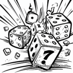 4. Lucky Seven Dice Good Luck Coloring Pages 2