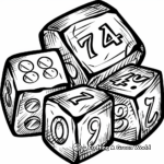 4. Lucky Seven Dice Good Luck Coloring Pages 3