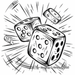 4. Lucky Seven Dice Good Luck Coloring Pages 4