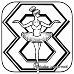 8-shaped Ballerina Coloring Page 1