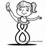 8-shaped Ballerina Coloring Page 2
