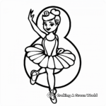 8-shaped Ballerina Coloring Page 4