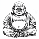 8. Laughing Buddha Good Luck Coloring Pages 4