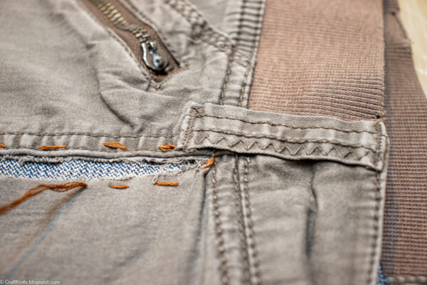Visible Mending over a seam