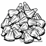 A Pile of Candy Corn Coloring Pages 2
