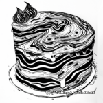 Abstract Art Cake Coloring Pages for Artists 1
