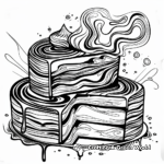 Abstract Art Cake Coloring Pages for Artists 2