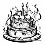 Abstract Art Cake Coloring Pages for Artists 4