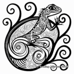 Abstract Art Frilled Lizard Coloring Pages for Artists 4