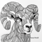 Abstract Art Ram Coloring Pages for Creatives 1