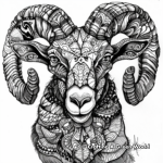 Abstract Art Ram Coloring Pages for Creatives 2