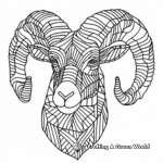 Abstract Art Ram Coloring Pages for Creatives 3