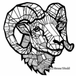 Abstract Art Ram Coloring Pages for Creatives 4