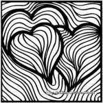 Abstract Art Two Hearts Coloring Pages 2