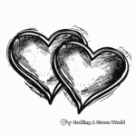 Abstract Art Two Hearts Coloring Pages 4