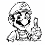 Abstract Art Waluigi Coloring Pages for Artists 1