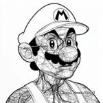 Abstract Art Waluigi Coloring Pages for Artists 3