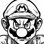 Abstract Art Waluigi Coloring Pages for Artists 4
