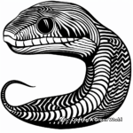 Abstract Black Mamba Coloring Pages for Teens and Adults 1