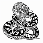 Abstract Black Mamba Coloring Pages for Teens and Adults 2
