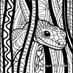 Abstract Black Mamba Coloring Pages for Teens and Adults 3