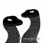 Abstract Black Mamba Coloring Pages for Teens and Adults 4