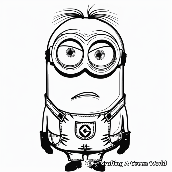 Bob The Minion Coloring Pages - Free &amp; Printable!