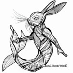 Abstract Bunny Mermaid Coloring Pages for Artists 4