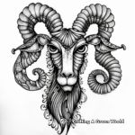 Abstract Capricorn Coloring Pages for Artists 1