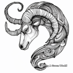 Abstract Capricorn Coloring Pages for Artists 2