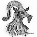 Abstract Capricorn Coloring Pages for Artists 3